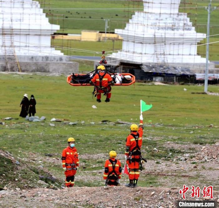 圖為應(yīng)急演練現(xiàn)場。青海省應(yīng)急廳